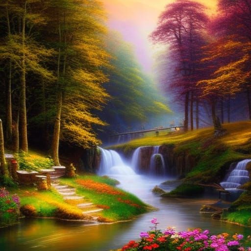 King Arthur and Knights in Ethereal Forest