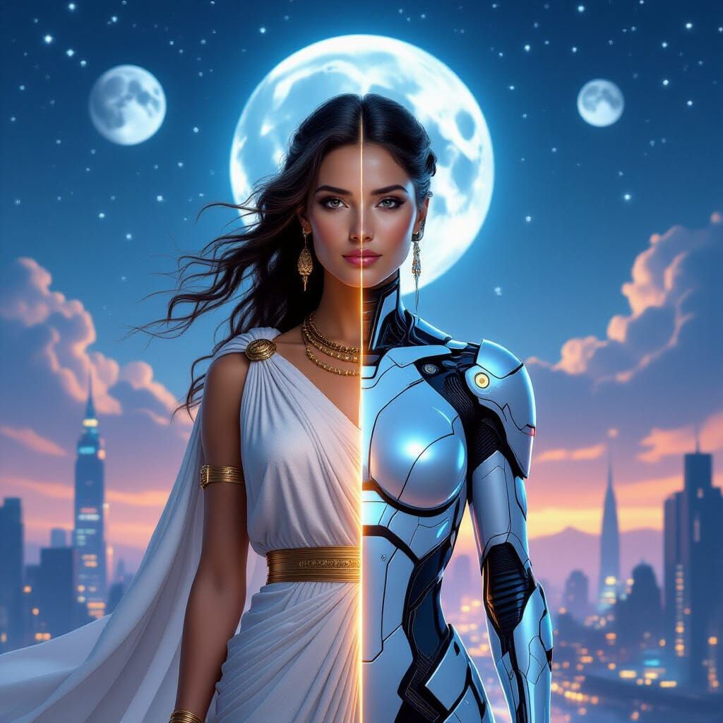 Ancient Meets Future Woman in Biotech City