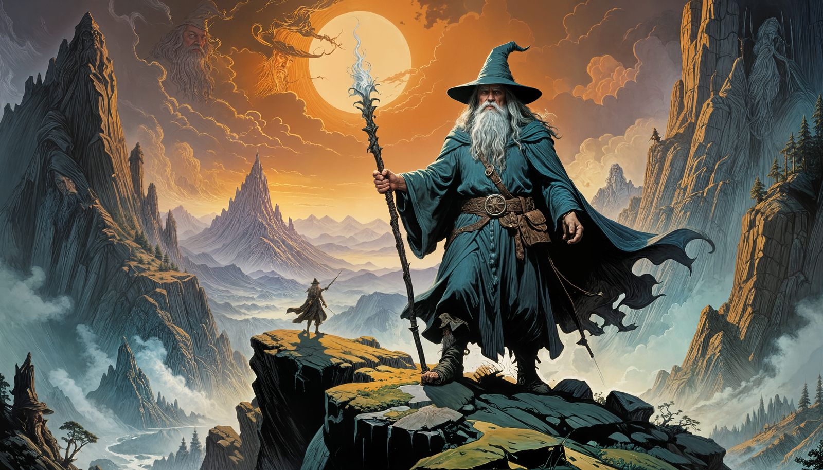 Gandalf in Epic Fantasy Art Style