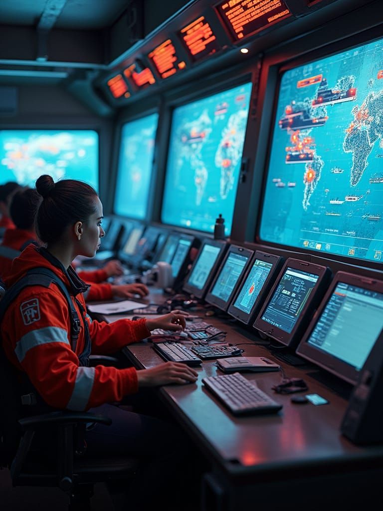 Futuristic Maritime Command in Harmony with Nature