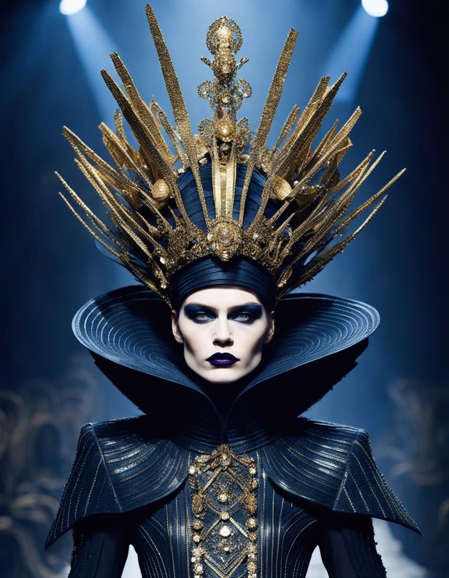 Fairytale Queen in Avant-Garde Fashion