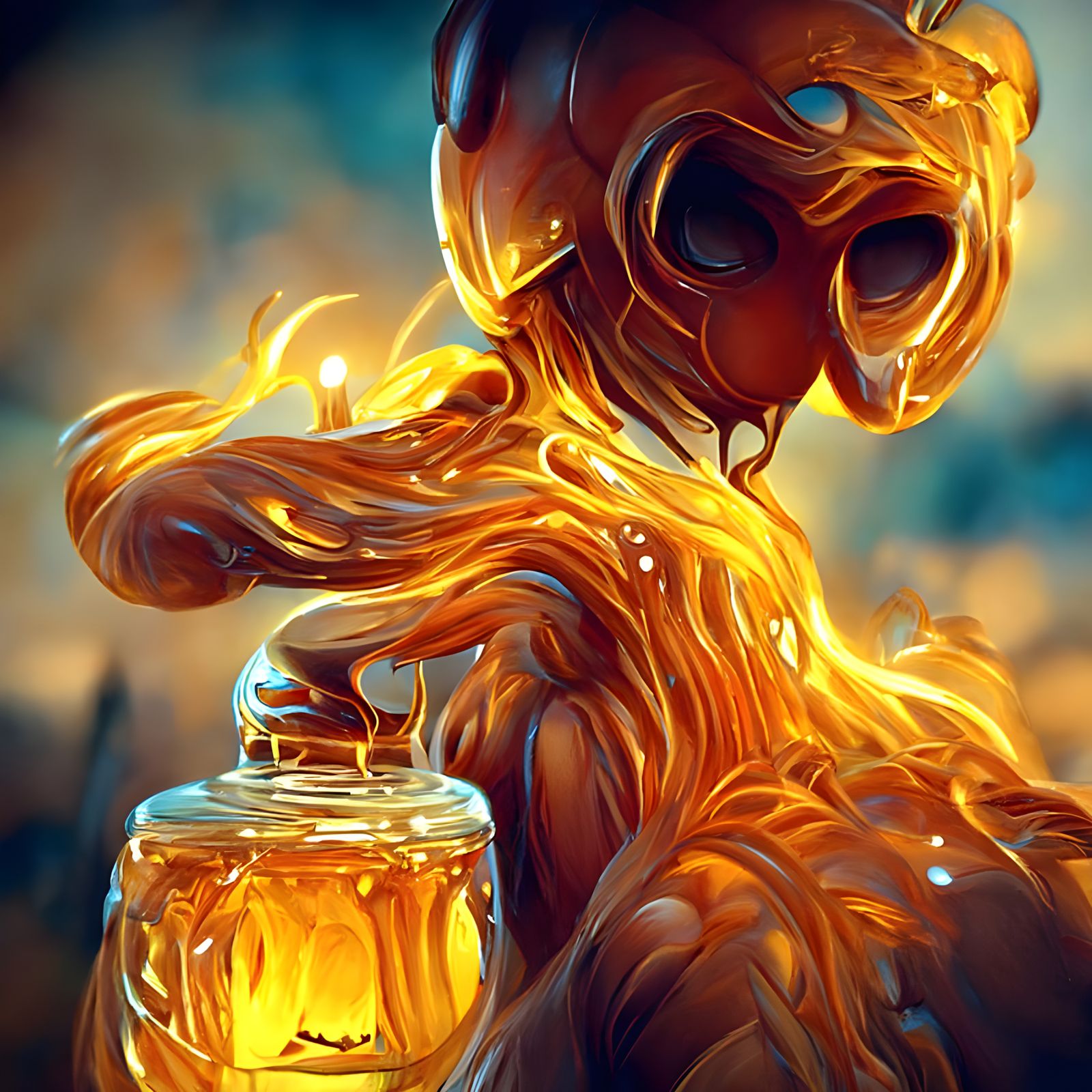 Honey Elemental Digital Artwork in Ultra Detail