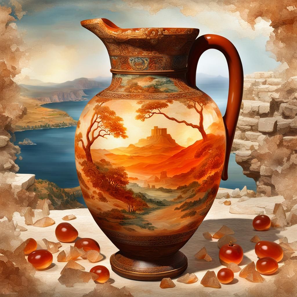 Carnelian Amphora with Miniature Landscapes