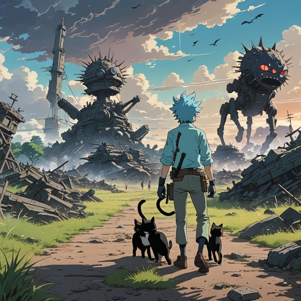 Rick Sanchez and Black Cat: Anime Battlefield