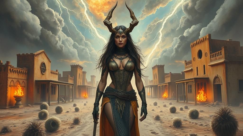 Goa'uld Priestess in Post-Apocalyptic Western Town