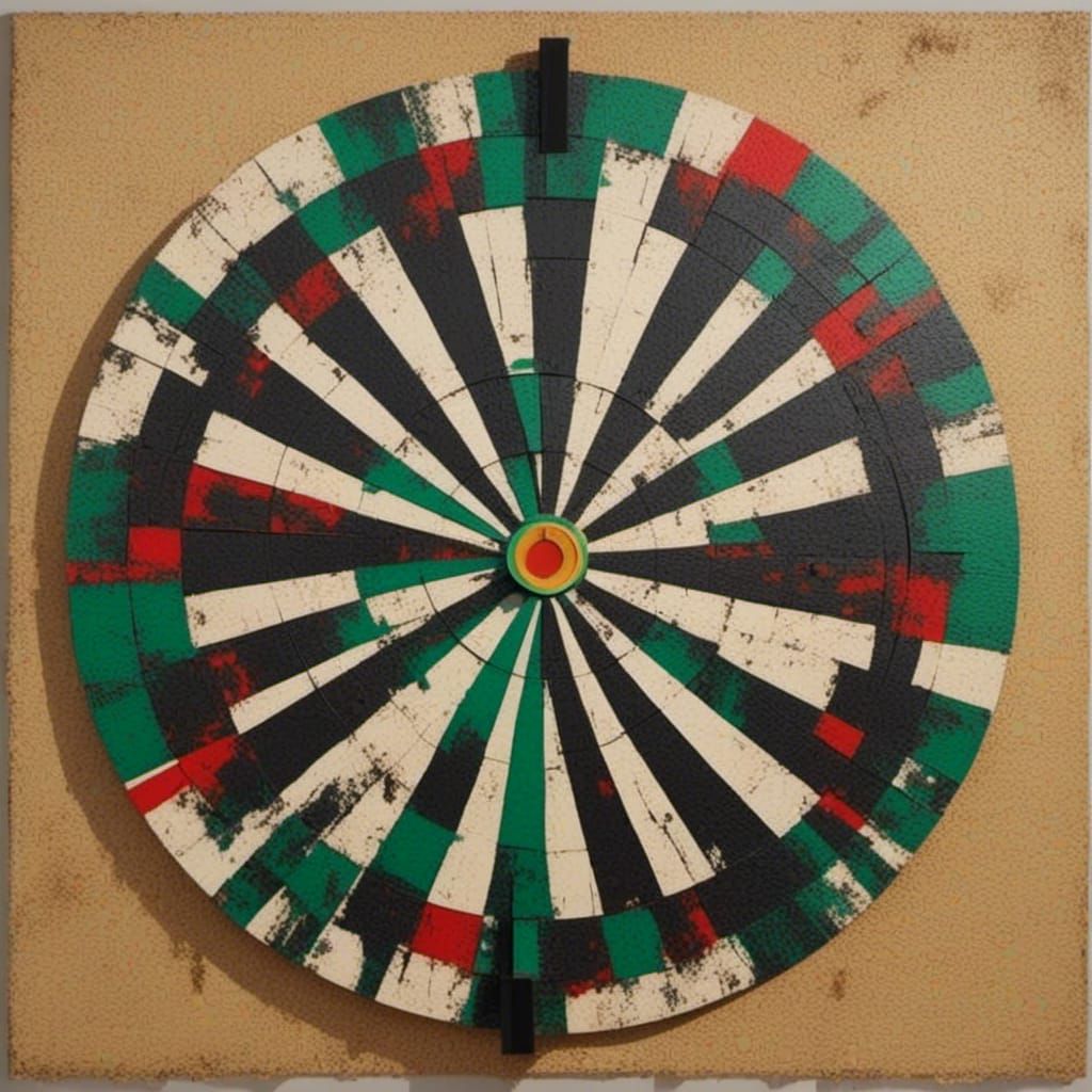 Stylized Archery Target with Square Aesthetic