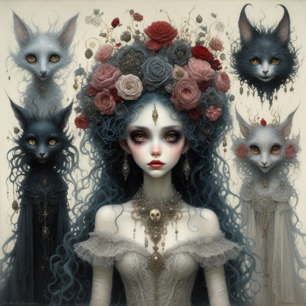 AI Mashup: Romantic Darkness and Whimsical Ghosts