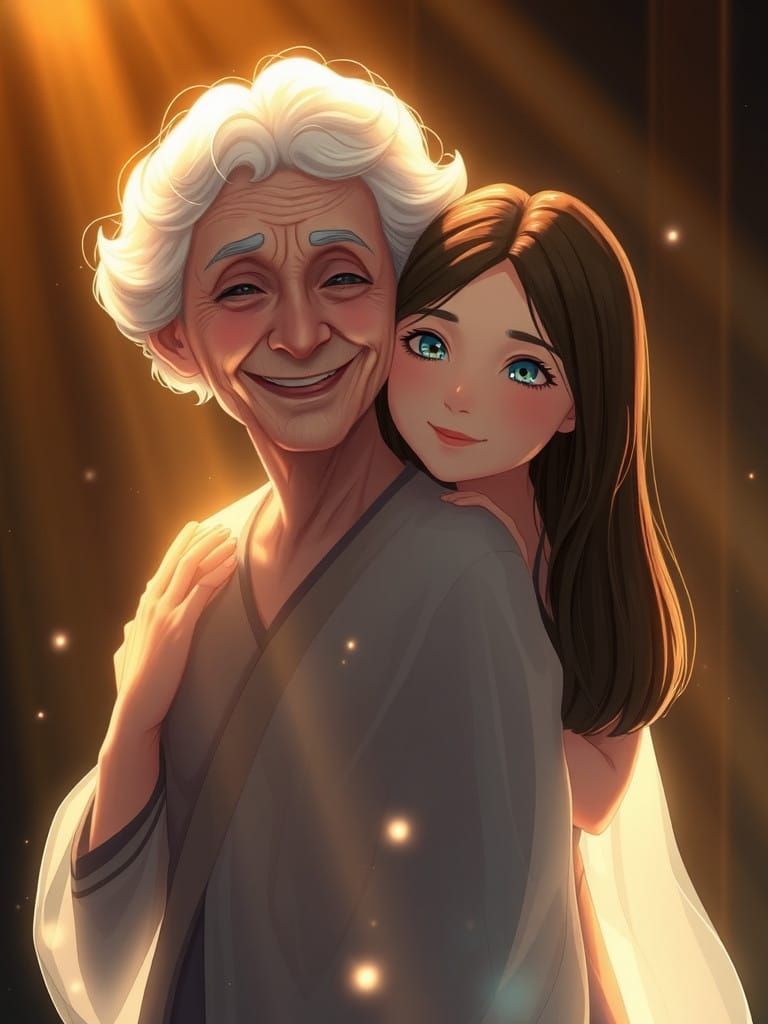 Ethereal Family Bonding in Soft, Whimsical Light