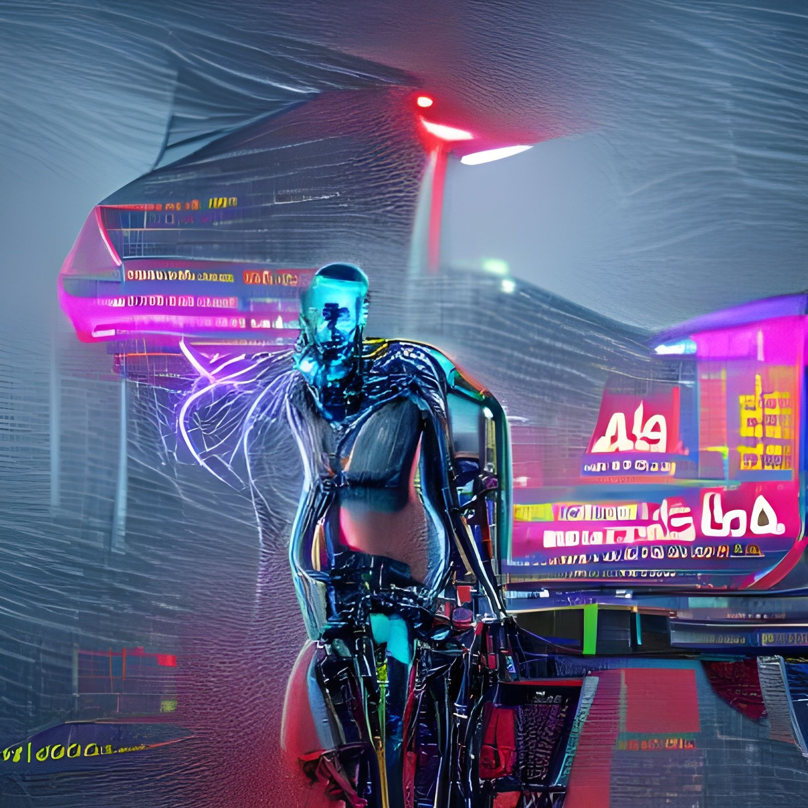 Cyberpunk 2099: Neon Artificial Intelligence