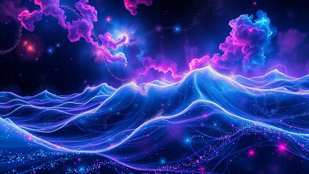Vibrant Cosmic Dreamscape in Psychedelic Colors