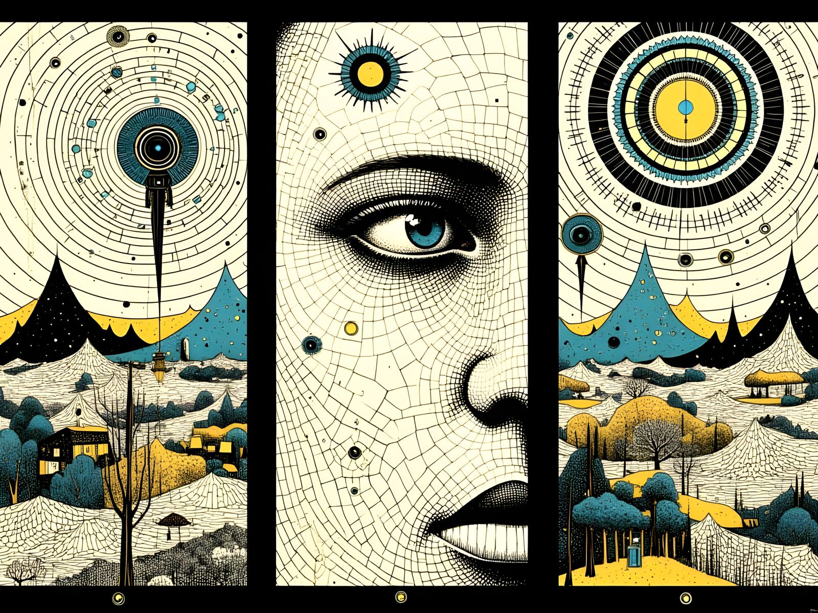 Eldritch Futuristic Pop Art Screen Print