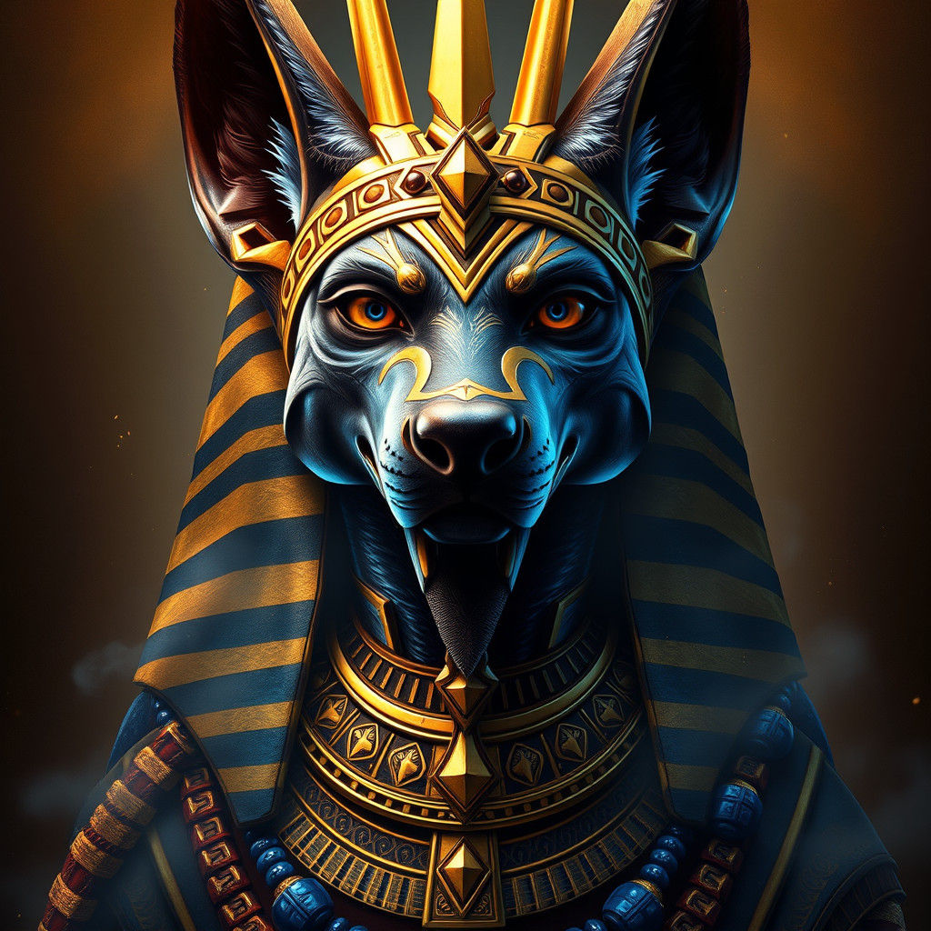 Majestic Anubis Portrait in Cinematic Realism