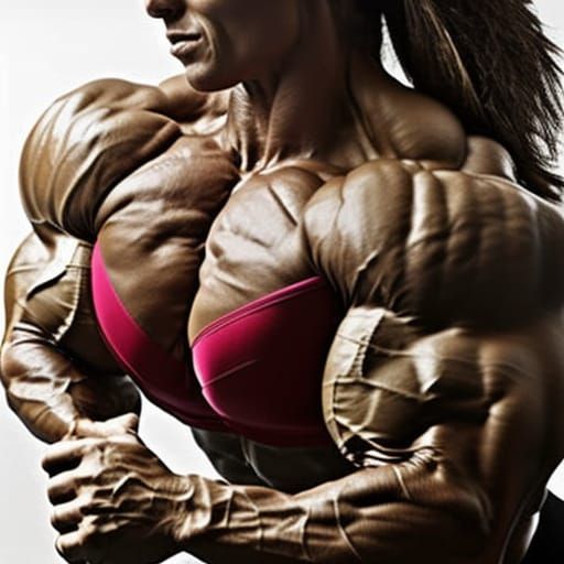 Mega Muscular Bodybuilder Mom with Ripped Physique