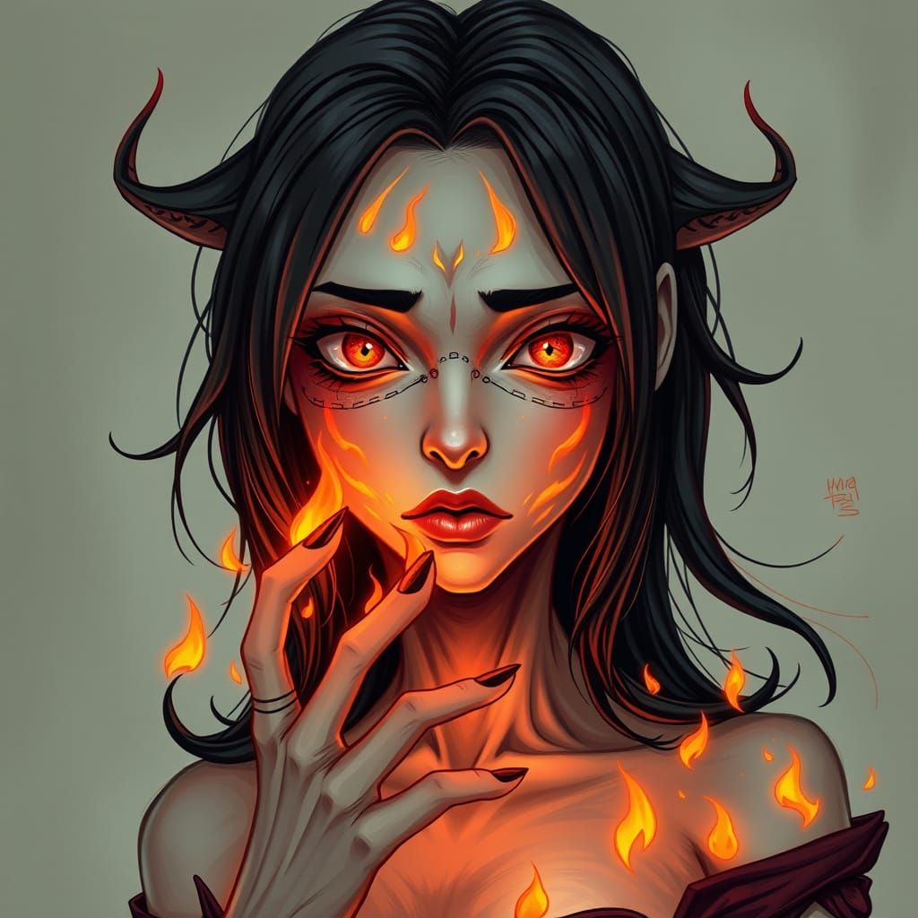 Anime Goddess of Blazing Inferno