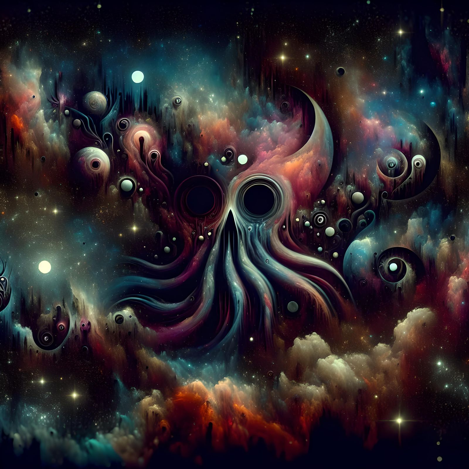 Eerie Cosmic Entities in Eldritch Horror Style