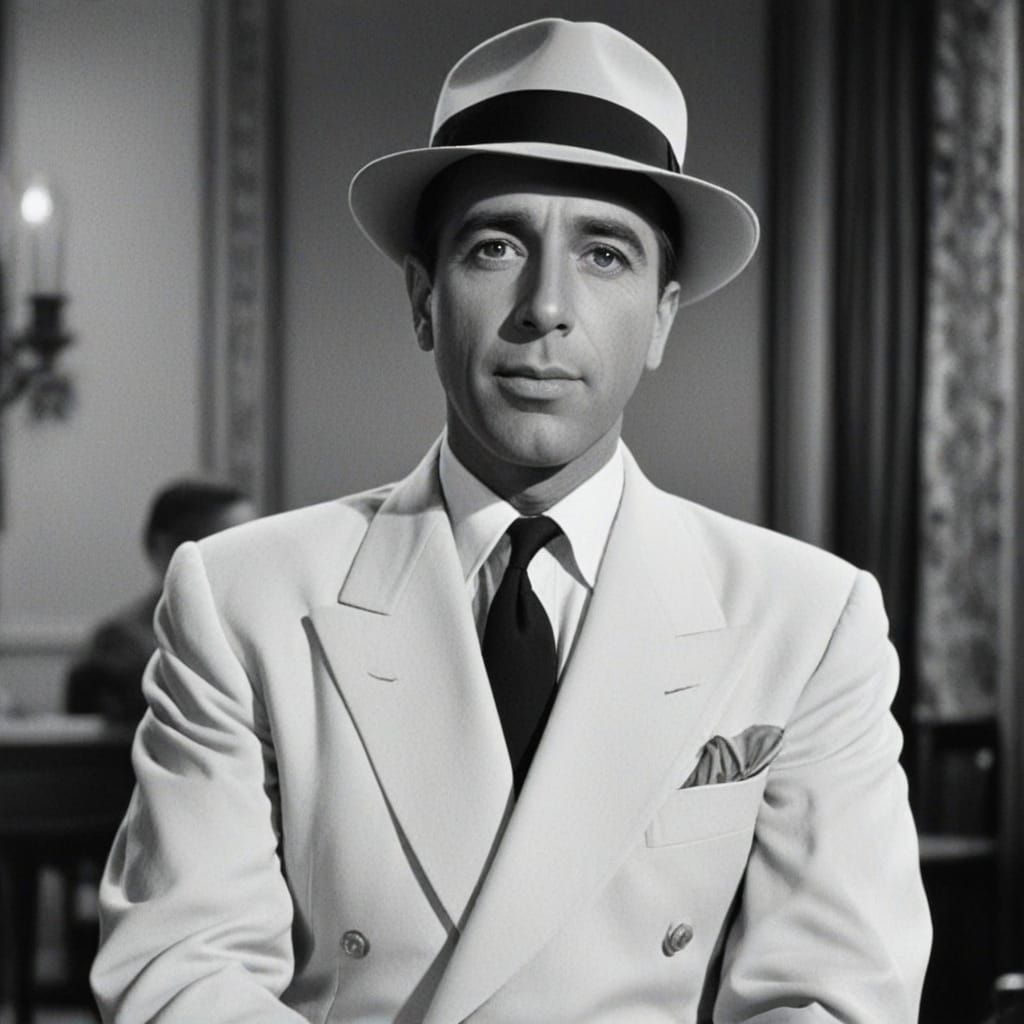 Classic Hollywood Icon Humphrey Bogart in Casablanca