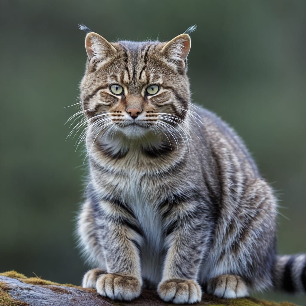 Majestic Scottish Wildcat in Cairngorms National Park