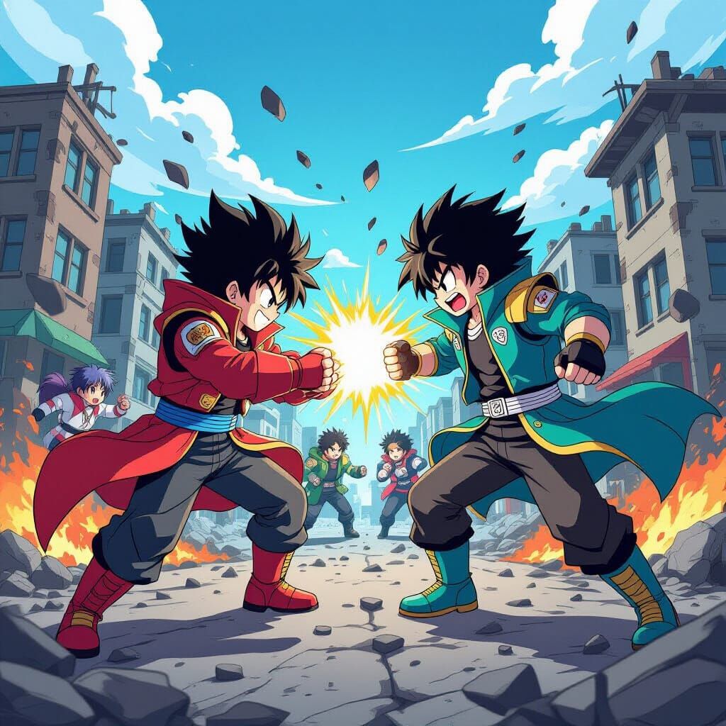 Anime Roblox Characters Clash in War Zone