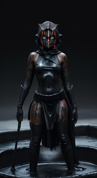 Character Coated in Ominous Dark Sludge