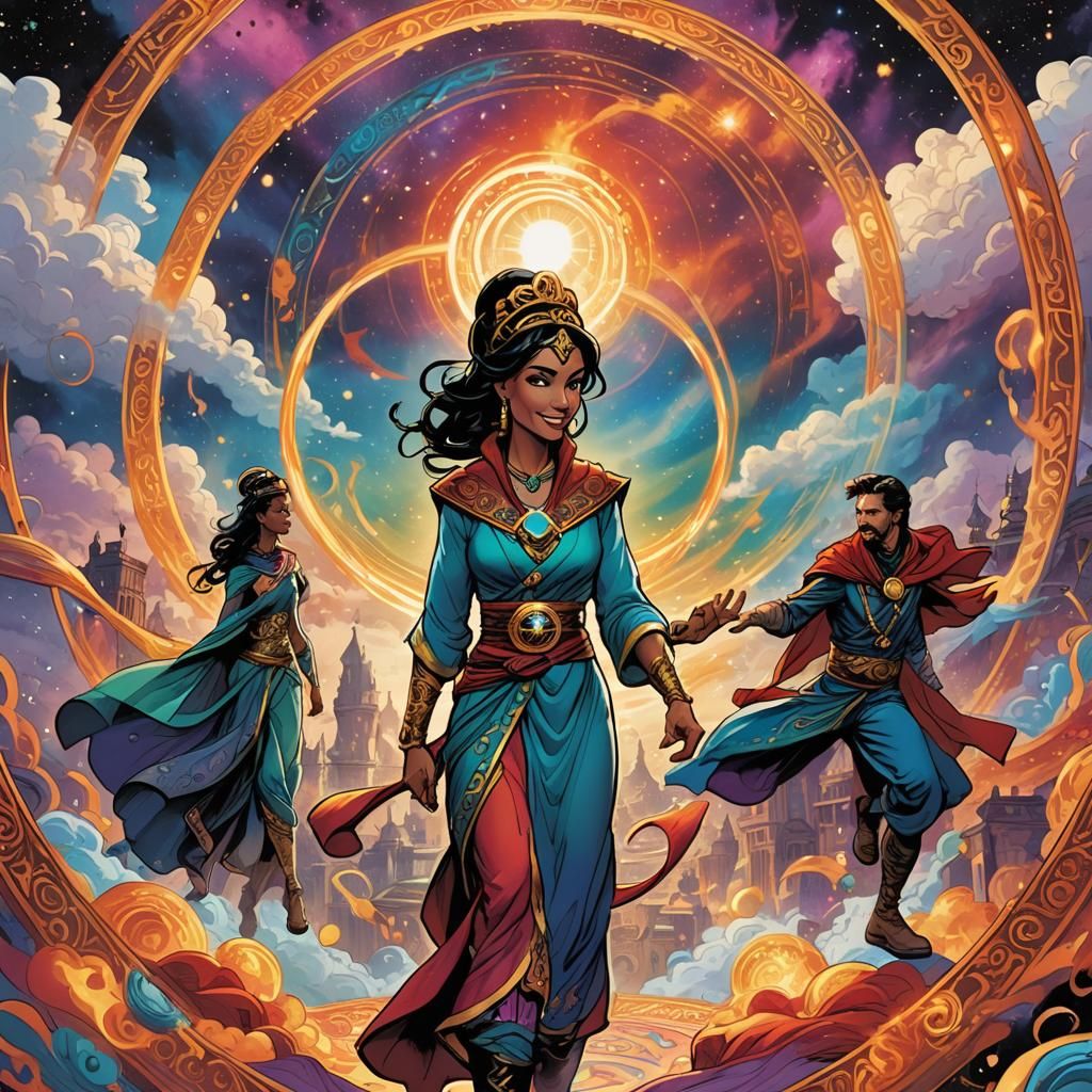 Princess Jasmine and Doctor Strange Meet