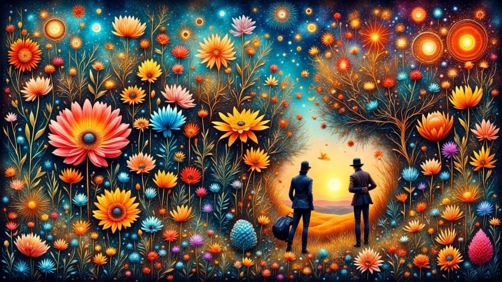 Australian Outback Dreamscape in Vibrant Hyperreal Style