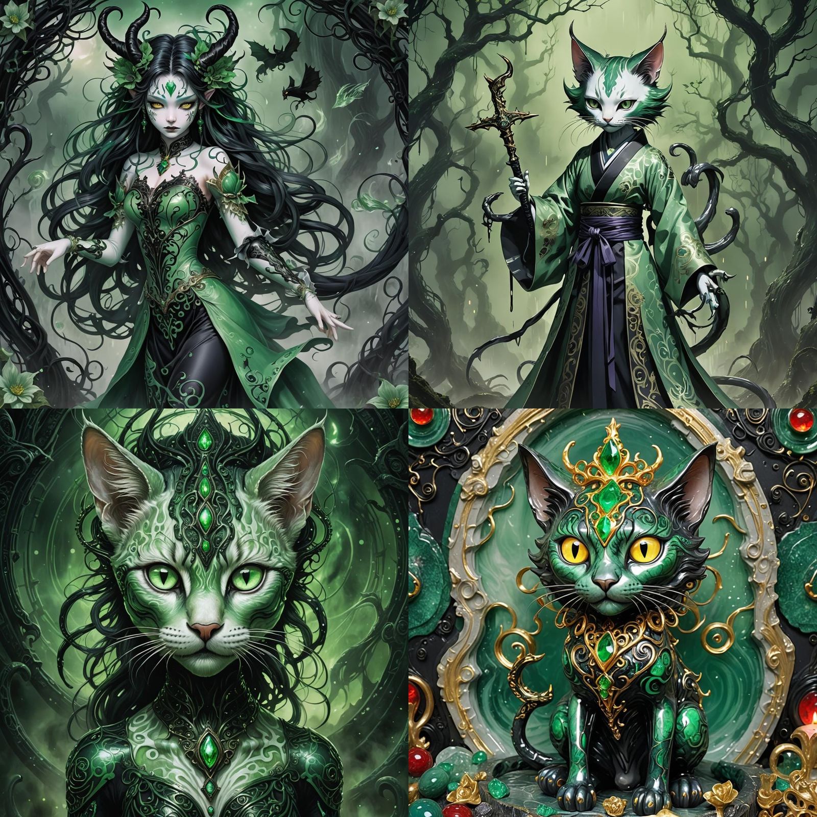 Demonic Porcelain Princess Mew in Detailed Matte Style