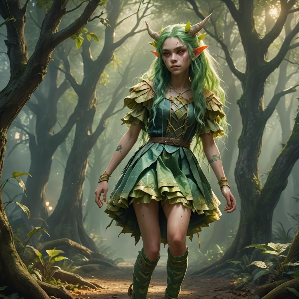 Imp Girl Portrait with Volumetric Lighting