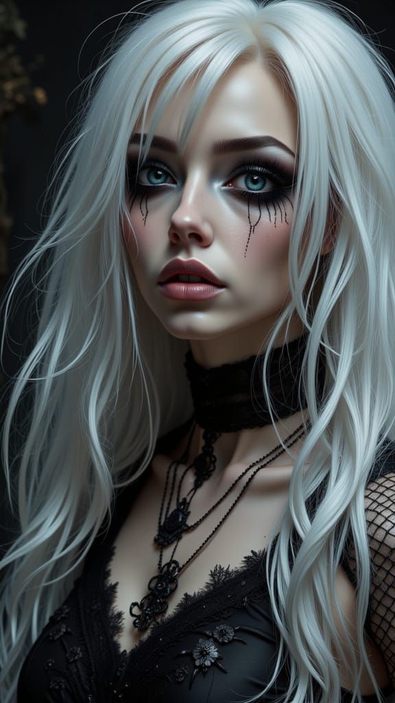 Adriana Lima Vampirella with Alucard in Gothic Mansion