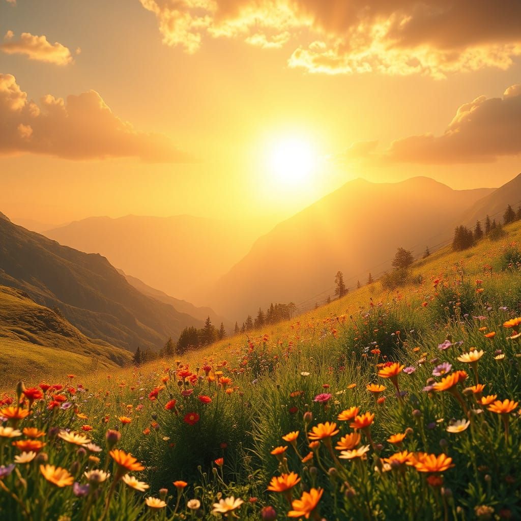 Ethereal Landscape Radiates Hope and Joy