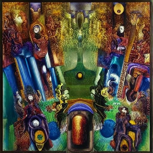 Cursed Black Iron Blade: Expressionist Oil Painting