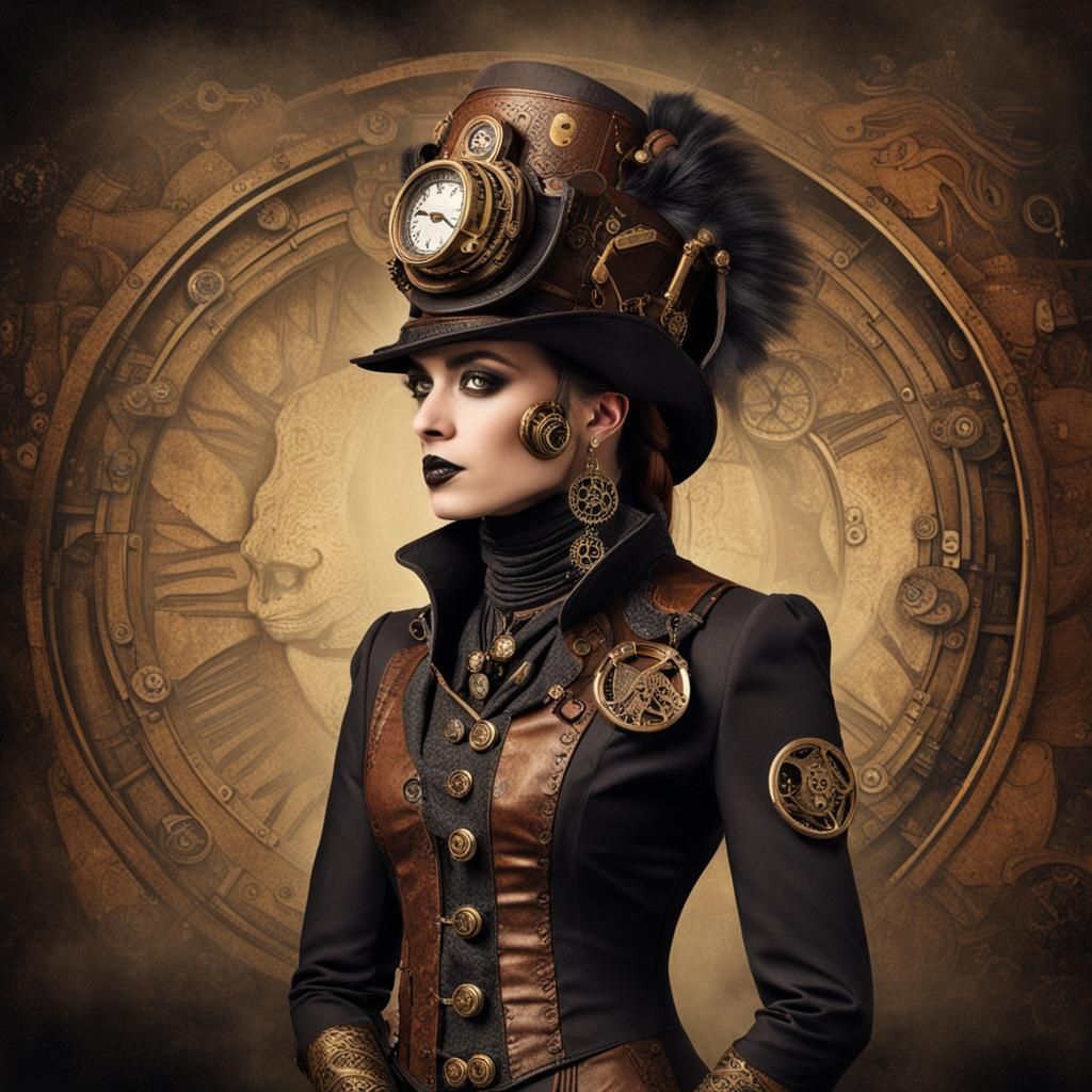 Sekhmet in Steampunk Style Clothing