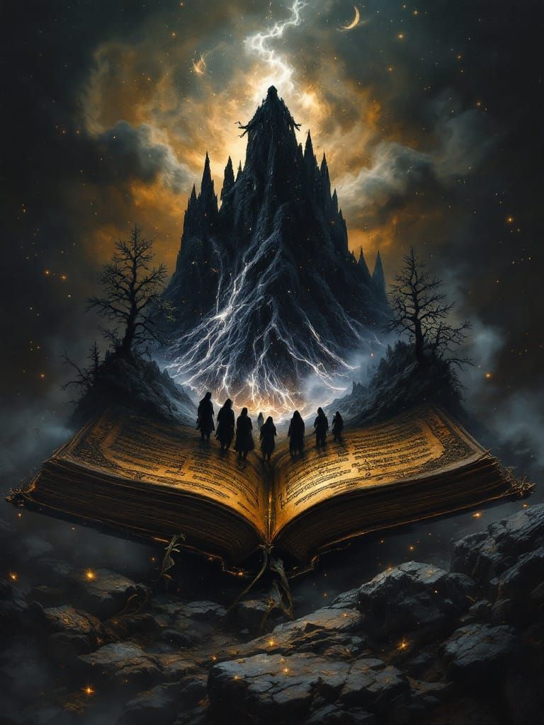 Shadows Unleashed in Ancient Leatherbound Tome