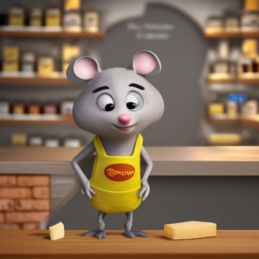 Monty the mouse has the best cheese shop in town