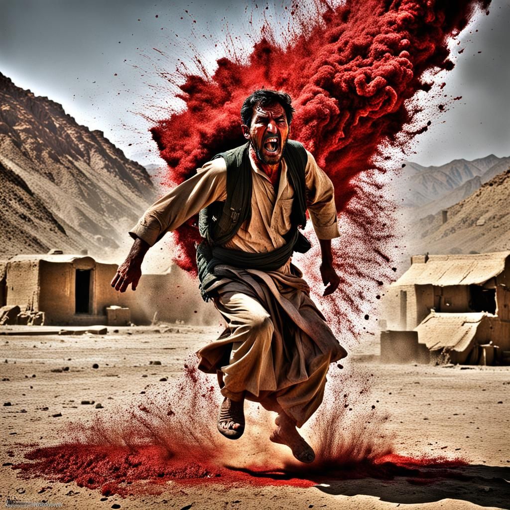 Hyperrealistic Explosion Scene with Dramatic Detail