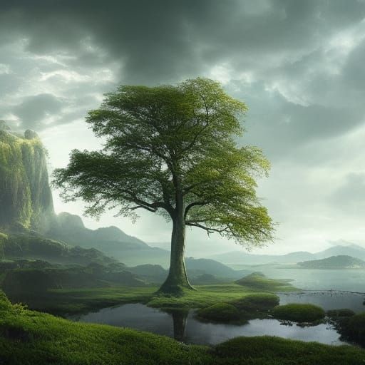 Ash Tree Beautiful landscape