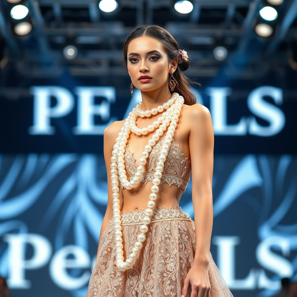 Pearls Designer Label Fashion Runway Show