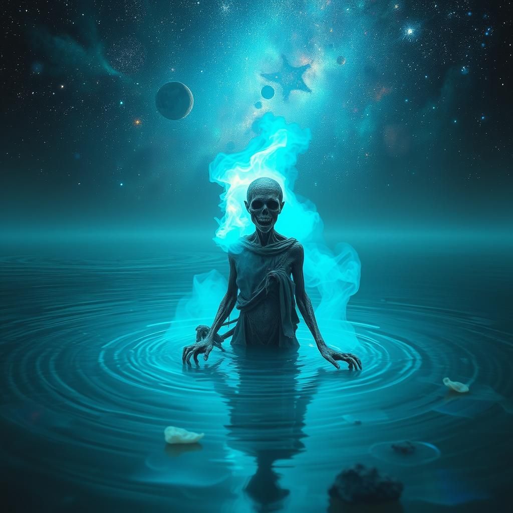 Cosmic Zombie Emerges from Iridescent Lake