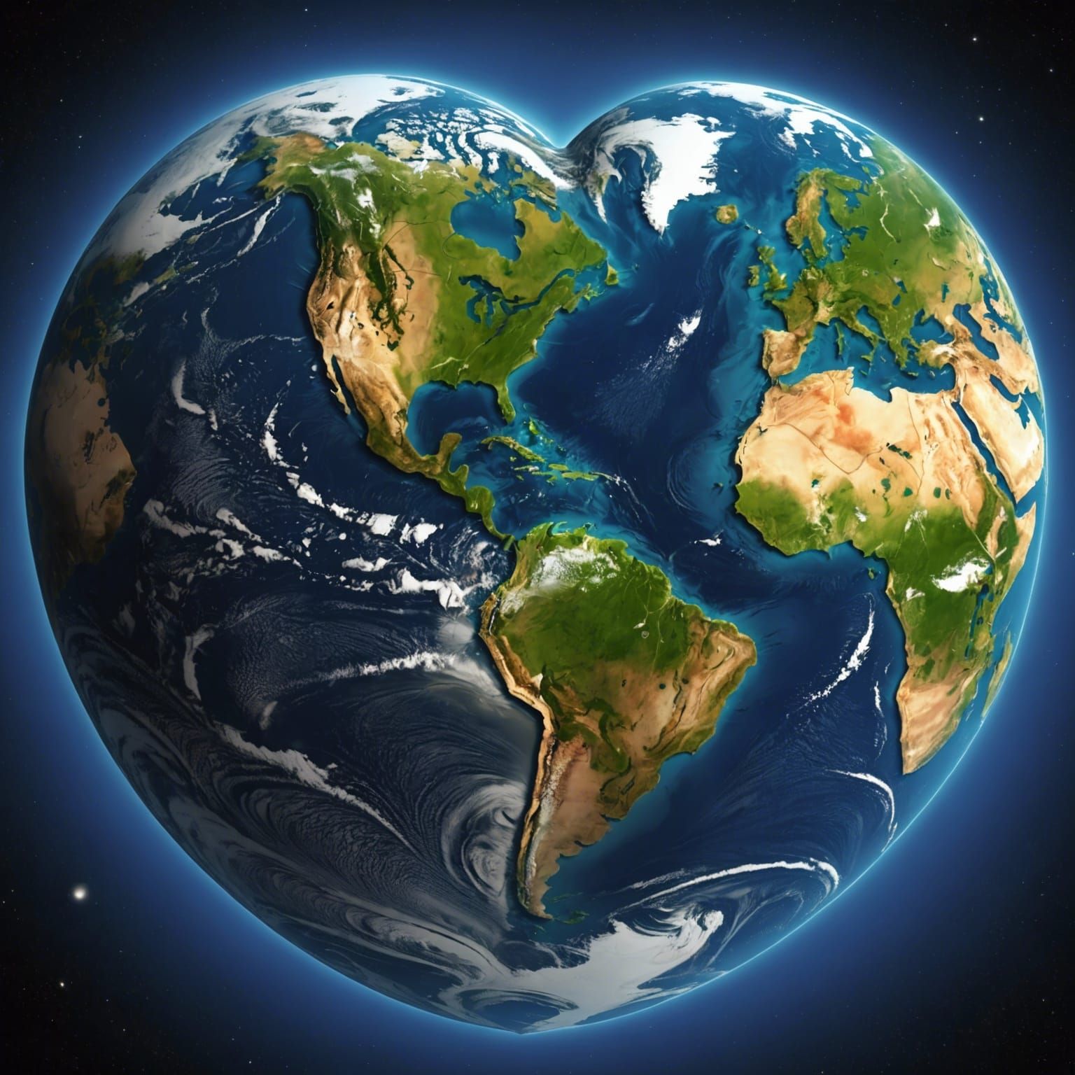 Earth as a Heart: A Hyperdetailed Planet