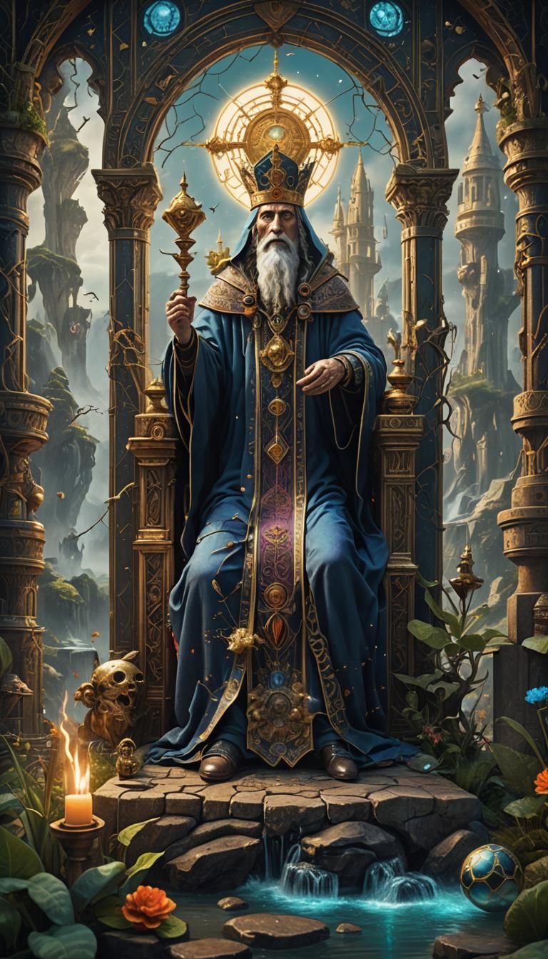 The Hierophant Tarot Card: Surreal Fantasy Art