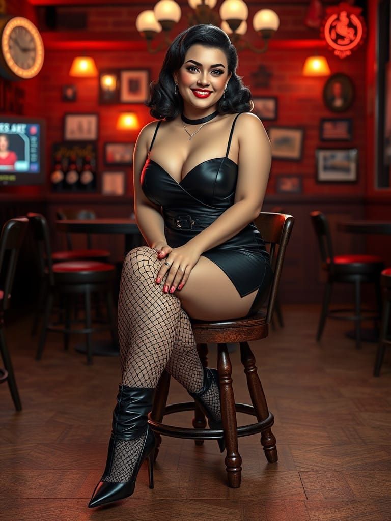 Snow White in Retro 50s Style Club