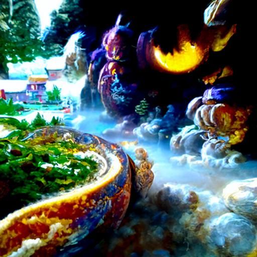 Ethereal Dragonball in a Thomas Kinkade Style