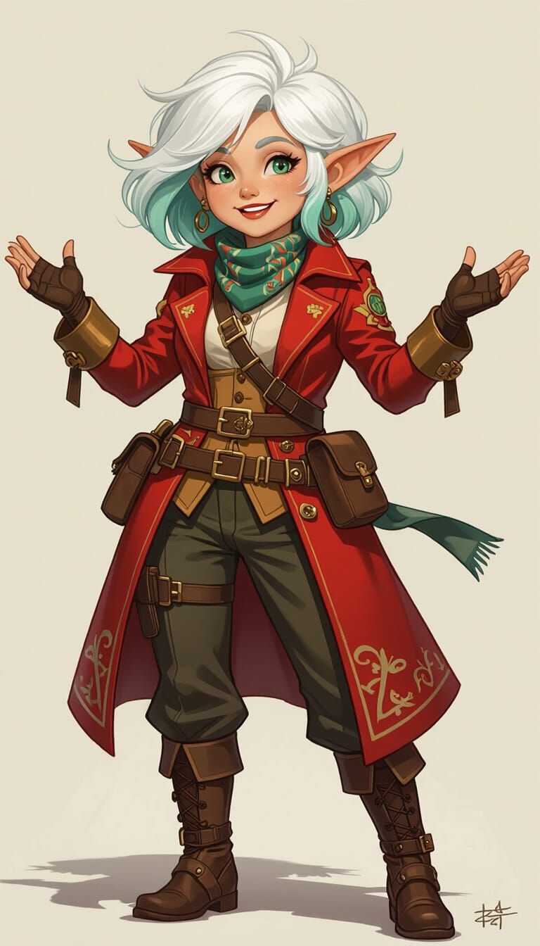 Gnome Artificer in Steampunk-Futuristic Style