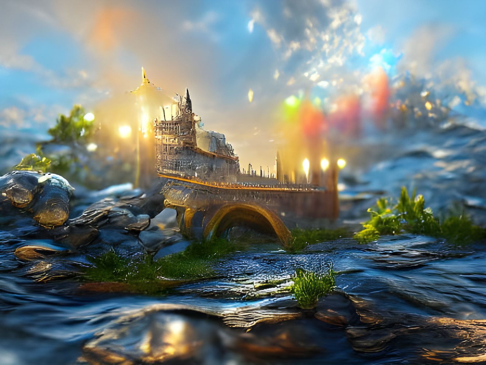 Rhine Castle: Detailed Fantasy Landscape in 8K