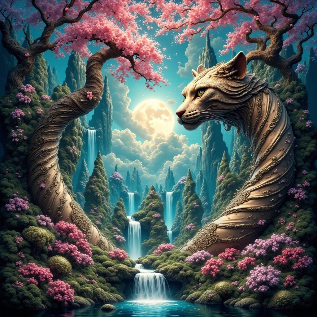 Hyperrealistic Entangled Landscape: A Digital Masterpiece