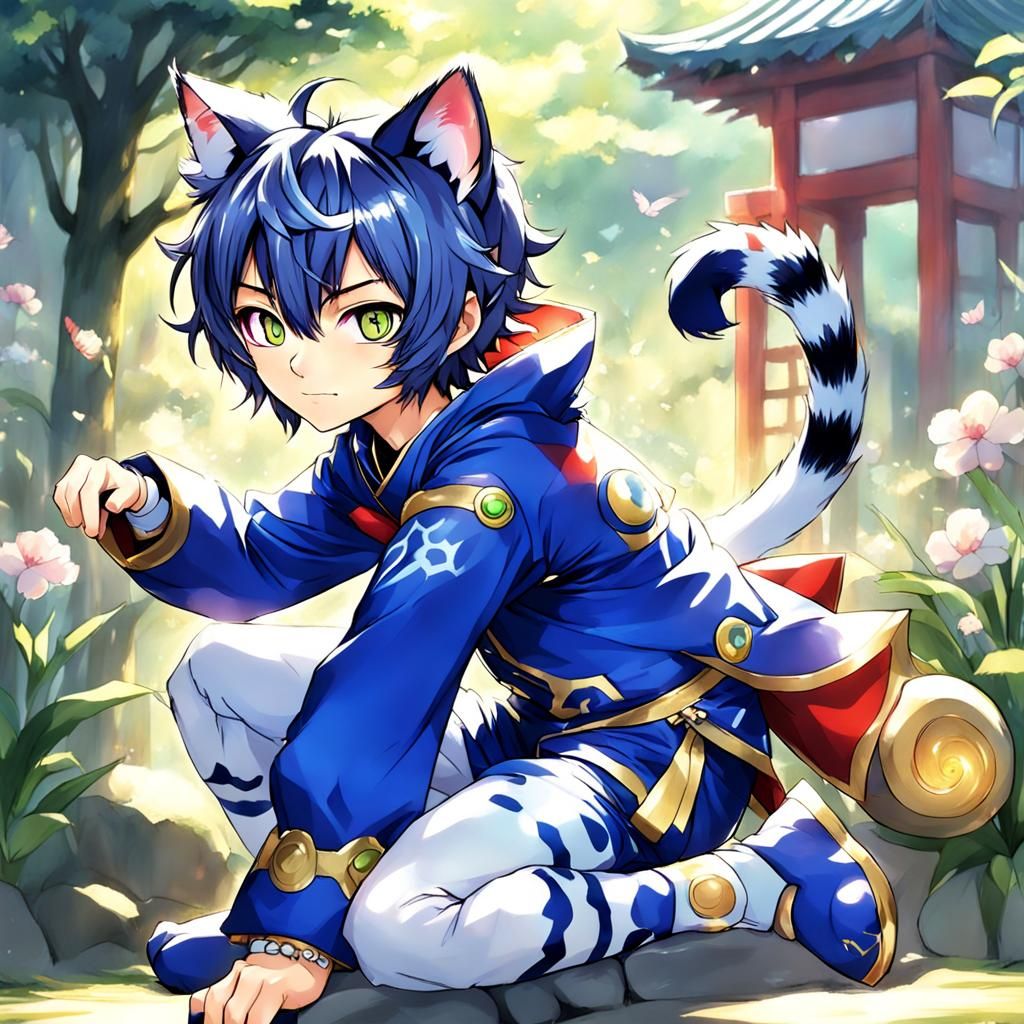 Fantasy Catboy Character Art