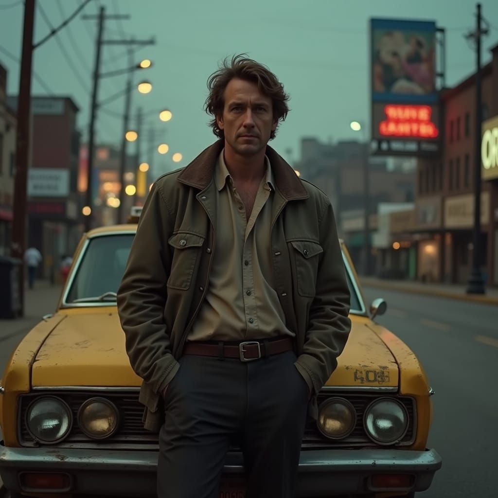 Hyper-Realistic Portrait of a Man on a Gritty City Street