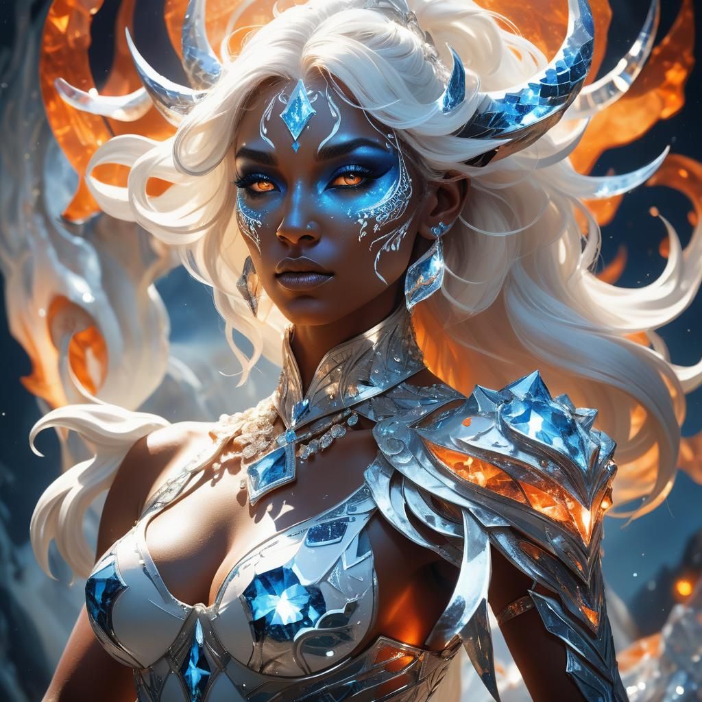 Crystalline Centaur Lady: Fantasy Concept Art