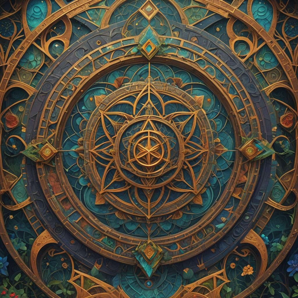 Sacred Geometry in Detailed Matte Painting