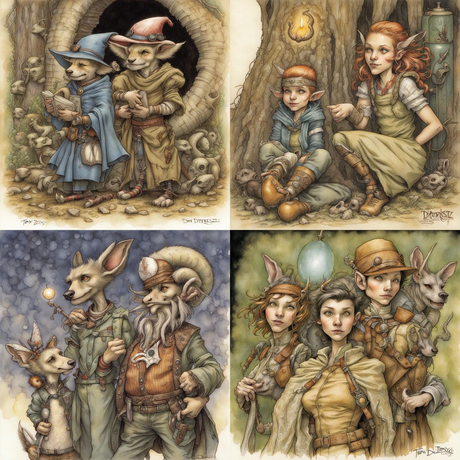 Fantasy Creature Art in DiTerlizzi Style