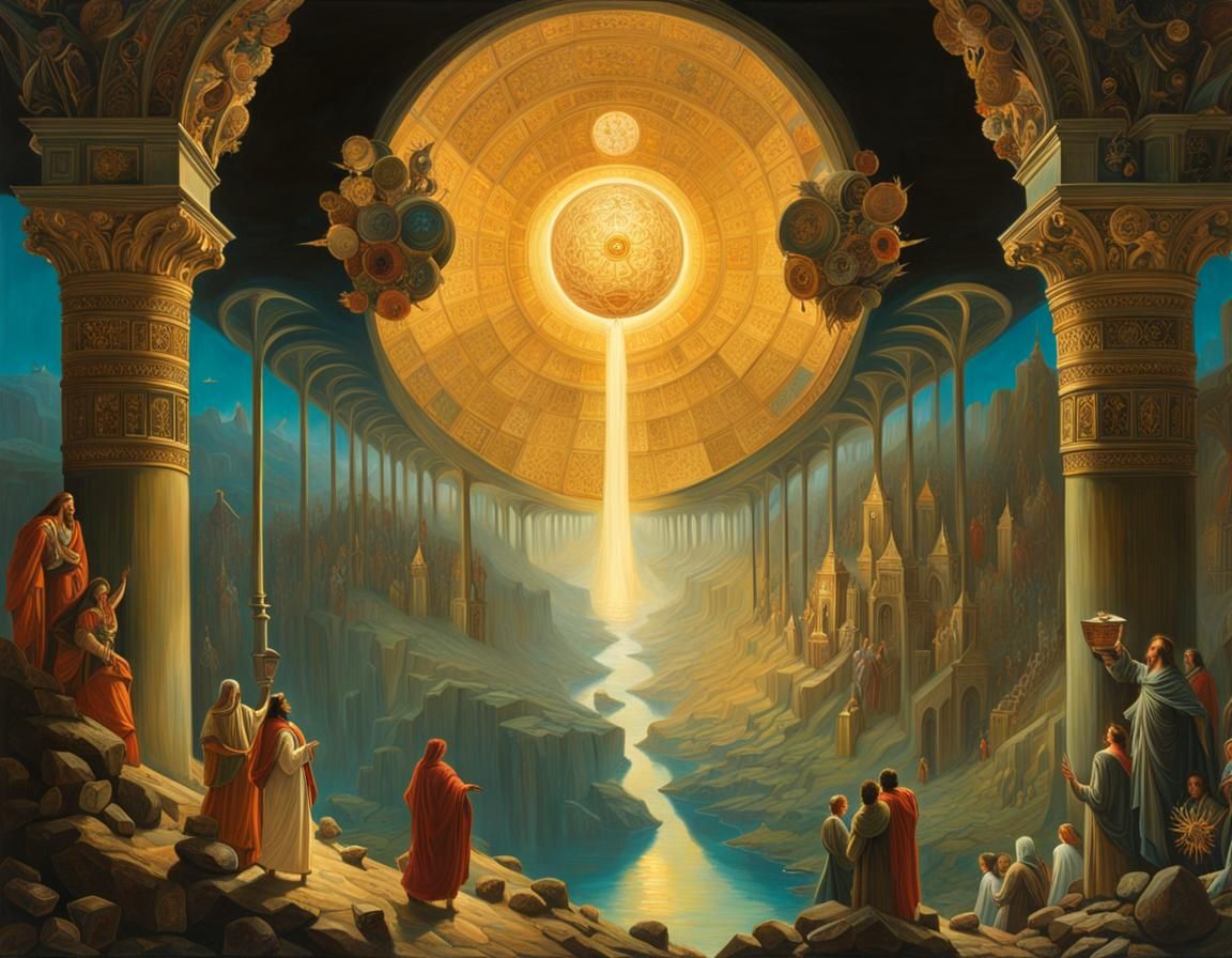 God Leads Israel to Canaan: Haunting Oil Painting